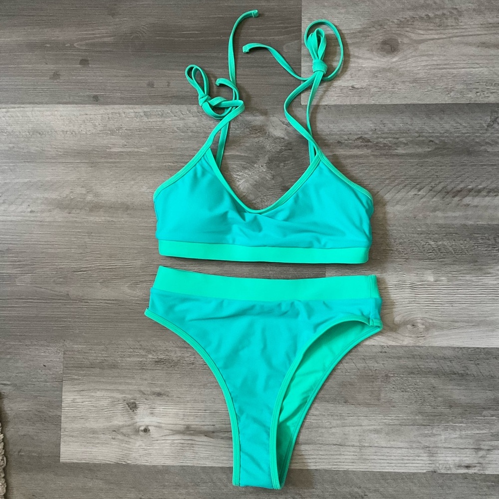 Blue 93 Playstreet Bikini Set with Adjustable Straps